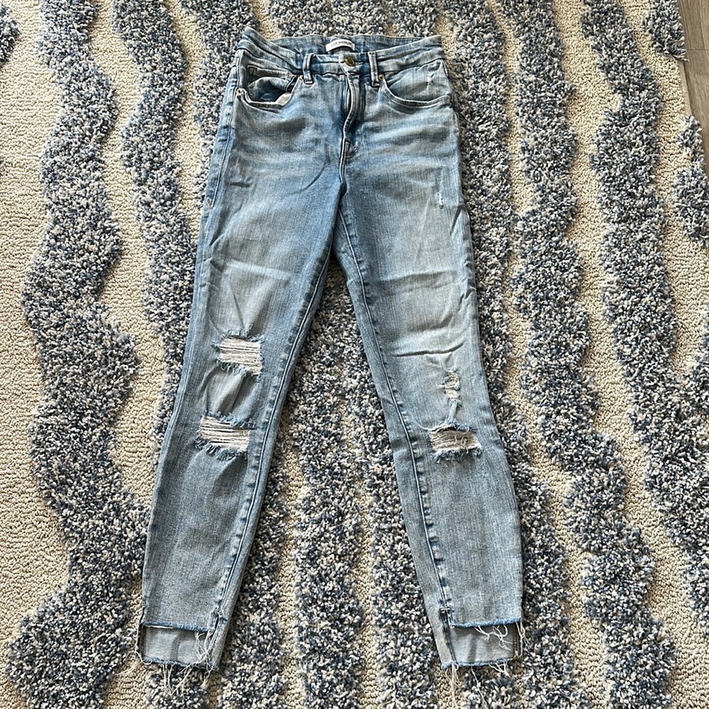 Good American distressed jeans